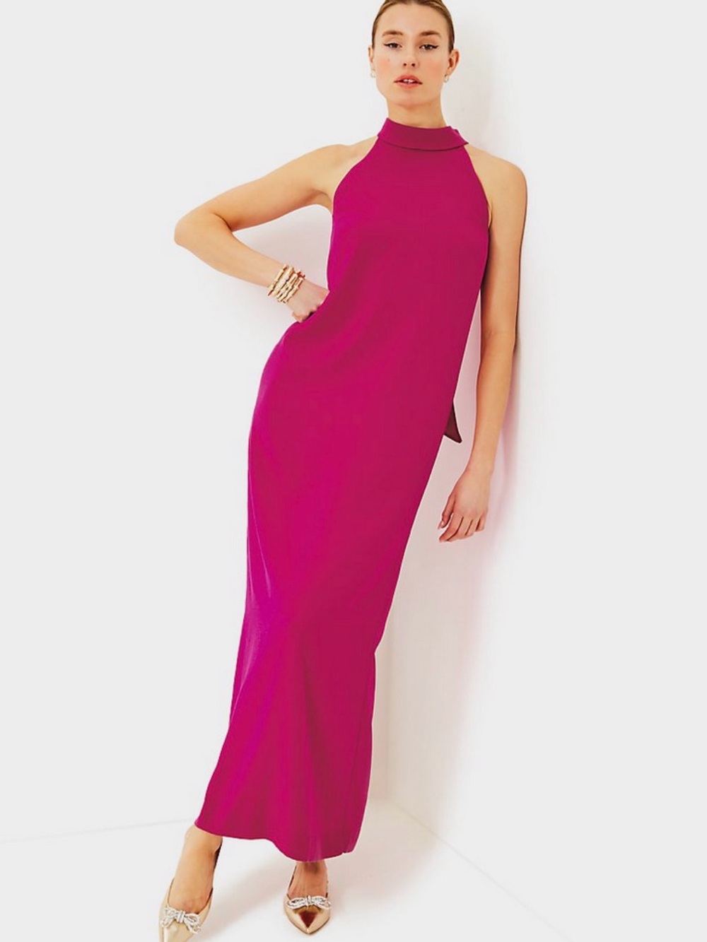 Lilly Pulitzer Alaric Halter Maxi Dress Mystique Pink NWT!